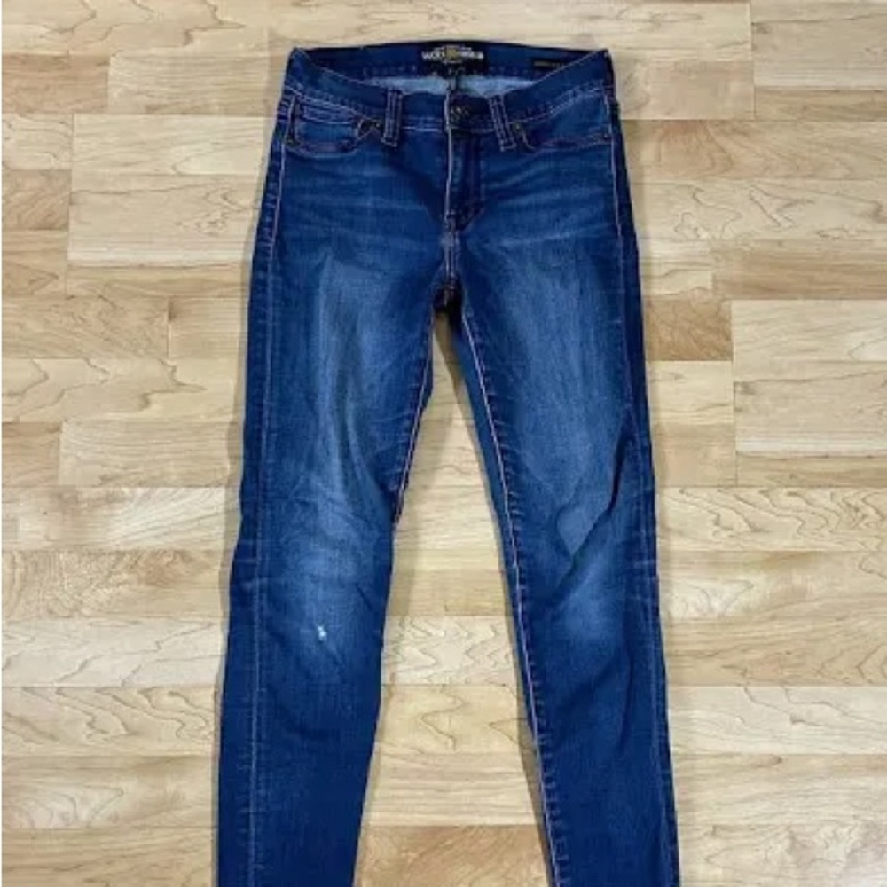 Lucky Brand Low-Rise Y2K Vintage Dark Blue Skinny Jeans